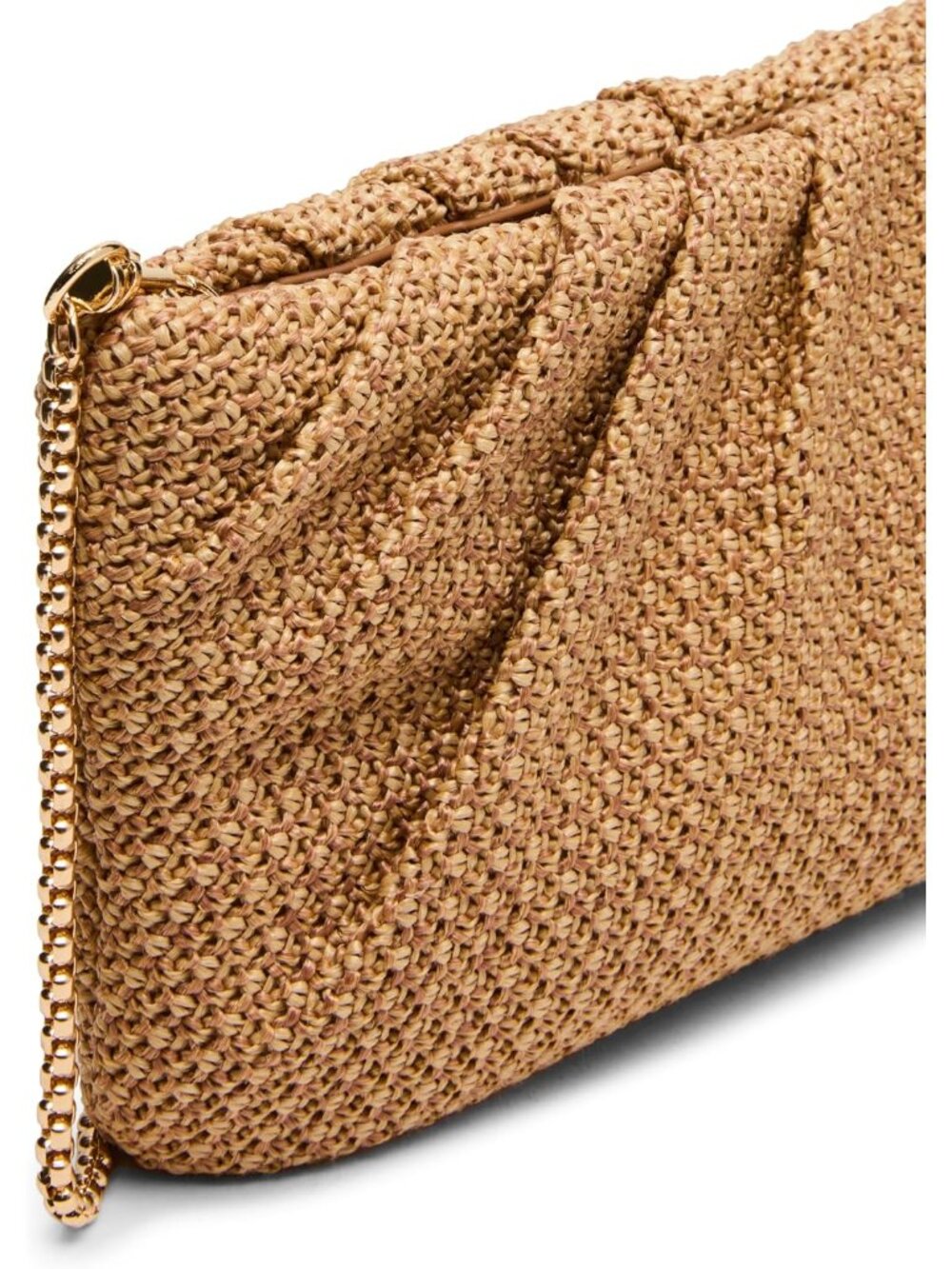 womens Palomaa Pleated Raffia Clutch - Picture 6 of 7